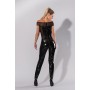 GP DATEX OFF SHOULDER CATSUIT BLACK, XL