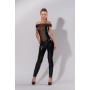 GP DATEX OFF SHOULDER CATSUIT BLACK, XL