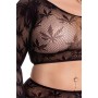 LEAF IT TO ME SHORT SET BLACK, PLUS SIZE