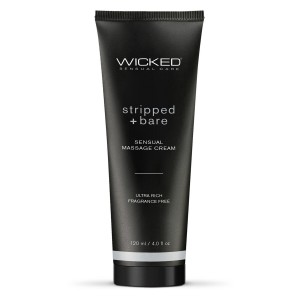 WICKED SENSUAL MASSAGE CREAM 120ML STRIPPED AND BARE UNSCENTED