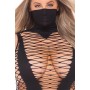 MASQUERADE DRESS WITH MASK BLACK, PLUS SIZE