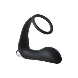 FANTASSTIC VIBRATING ANAL PLUG WITH COCKRING BLACK FANTASSTIC VIBRATING ANAL PLUG WITH COCKRING BLACK