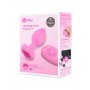 VIBRATING HEART SHAPE JEWEL PLUG SM PINK