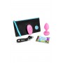 VIBRATING HEART SHAPE JEWEL PLUG SM PINK