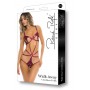 WALK AWAY CROTCHLESS TEDDY BURGUNDY, M/L