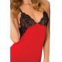 2PC A-LIST CHEMISE & G-STRING SET RED, S/M