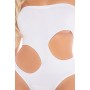 FATALE CUTOUT BODYSUIT WHITE, OS