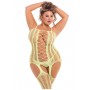 FAKE NEWS BODYSTOCKING YELLOW, PLUS SIZE