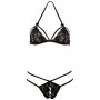 Atvērts mežģīņu apakšveļas komplekts s melns cottelli collection lingerie