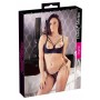 Atvērts mežģīņu apakšveļas komplekts 80b/m melns cottelli collection lingerie