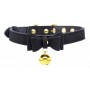 Golden Kitty Collar With Cat Bell - Black/Gold