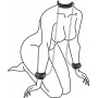 Leather Collar With Handcuffs