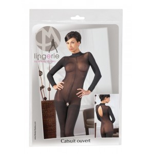 Catsuit with lace collar m/l