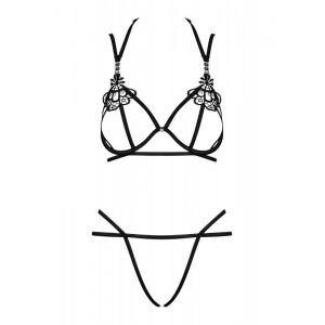 Badossa 2-piece Open Bra Set - Black