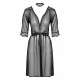 Lucita Sheer Kimono With Choker - Black