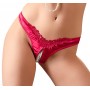 Biksītes ar šķēlumu un pērlītēm xl sarkanas cottelli collection lingerie