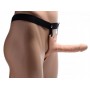 Hollow Strap-On Silicone Dildo With Harness