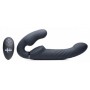 Swirl Vibrating Strapless Strap-On - Black