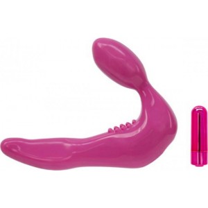 Infinity Vibrating Strapless Strap-On - Pink