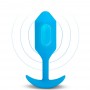 b-vibe - vibrating snug plug 3 (l) blue
