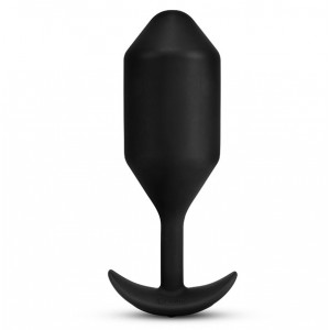 b-vibe - vibrating snug plug 5 (xxl) black
