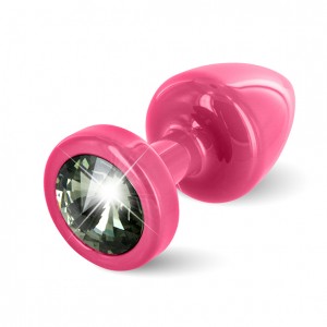 Diogol - anni butt plug round 25 mm pink & black