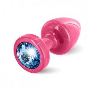 Anālie ieliktņi Diogol - Anni Butt Plug Round 25 mm Pink & Blue