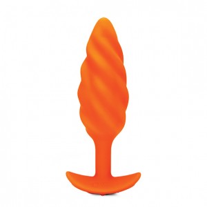 Anālie ieliktņi B-Vibe - Texture Plug Swirl Orange