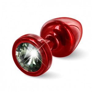 Diogol - anni butt plug round 25 mm red & black