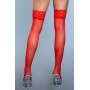 Keep A Secret Thigh High Stockings - Red