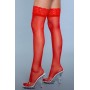 Keep A Secret Thigh High Stockings - Red