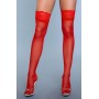 Keep A Secret Thigh High Stockings - Red