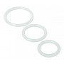 Trinity Silicone Cock Rings, Clear