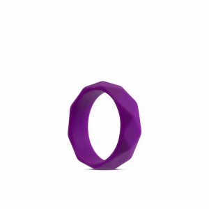 Wellness - Geo Silicone Cockring - Purple