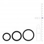 Three Size Cockring Set - Black
