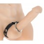 Leather and Steel Cock and Ball Ring
