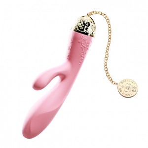 Rozālija zaķa vibrators no zalo sārti rozā