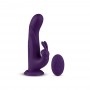 feelztoys - whirl-pulse rotating rabbit vibrator & remote control purple