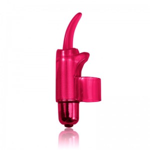 Tingling Tongue Bullet Finger Vibrator- Pink