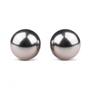 Silver ben wa balls - 19mm