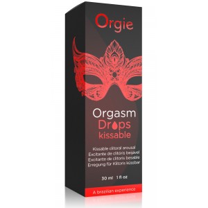Jutību veicinoši pilieni klitoram - orgie orgasm drops kissable 30ml