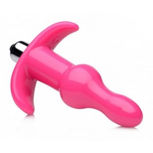 Bumpy Vibrating Anal Plug - Pink