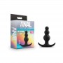 Anal Adventures Platinum - Beaded Plug - Black
