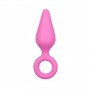 Pink Buttplugs With Pull Ring - Set
