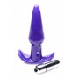 Smooth Vibrating Anal Plug - Purple