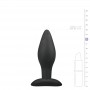 Medium Black Silicone Buttplug