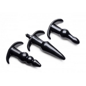 Thrill Trio Anal Plug - Set of 3 - Black