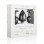 Silicone Buttplug Set with Diamond - Black