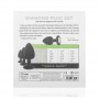 Silicone Buttplug Set with Diamond - Black