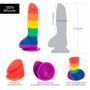 Addiction - Justin Rainbow Silicone Dildo - 19 cm